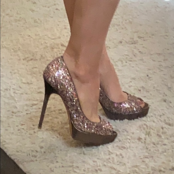 Jimmy Choo Crown Sparkle peep toe heels - Picture 7 of 7